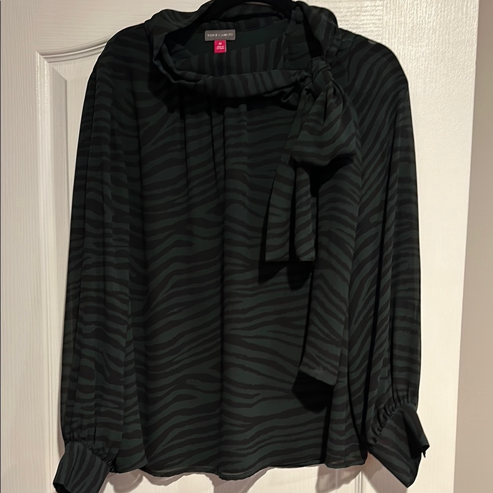 Zebra Print Green Blouse
